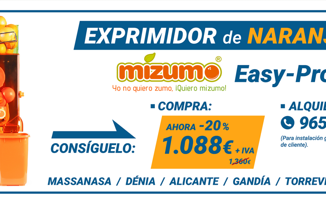 Mizumo, el exprimidor de naranja para los profesionales de hostelería.